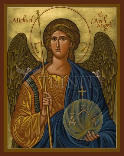 Wall Frame Black, Matted - St. Michael Archangel by Joan Cole - Trinity Stores