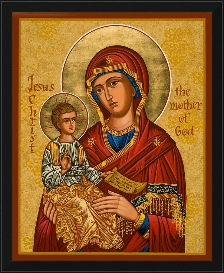 Wall Frame Black - Mary, Mother of God by Joan Cole - Trinity Stores