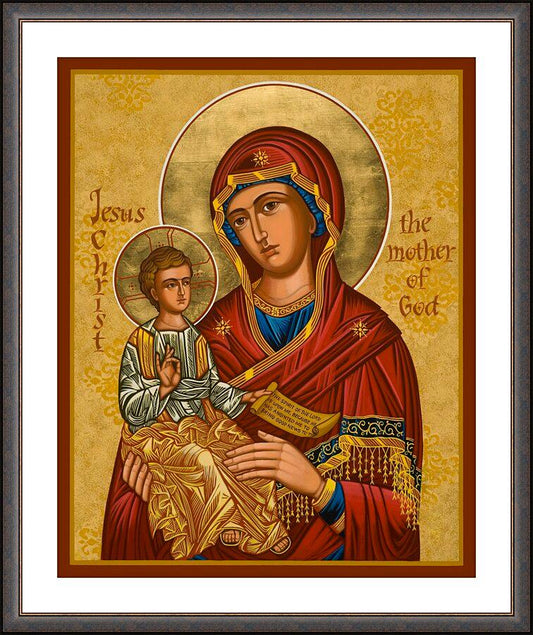 Wall Frame Espresso, Matted - Mary, Mother of God by J. Cole