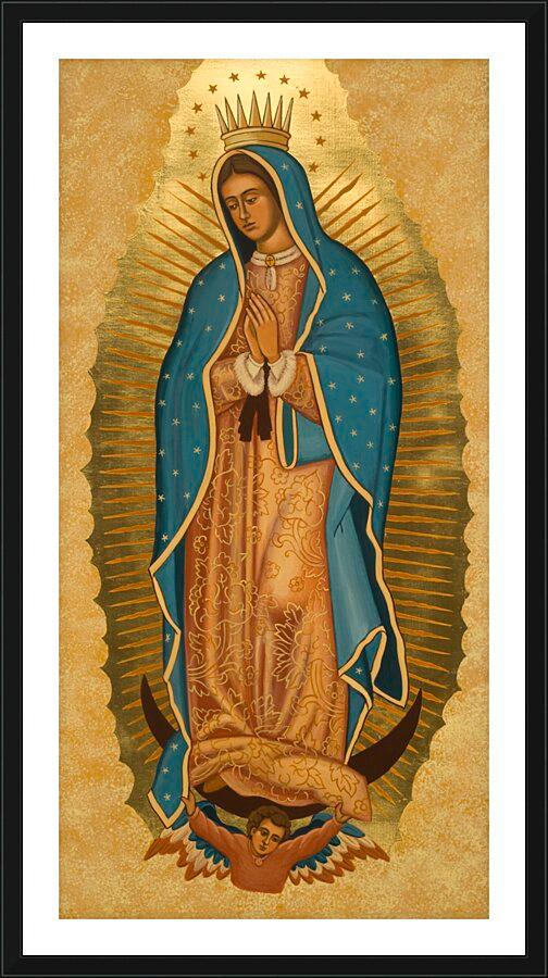 Wall Frame Black, Matted - Our Lady of Guadalupe by J. Cole