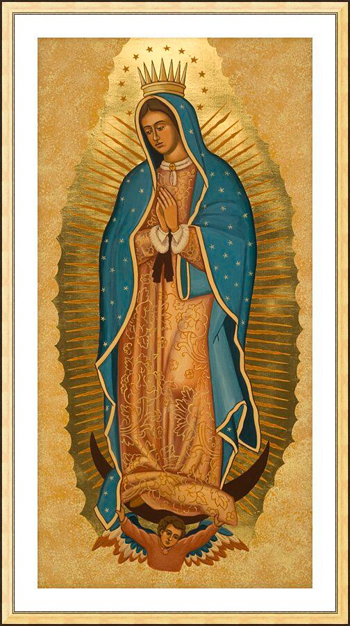 Wall Frame Gold, Matted - Our Lady of Guadalupe by Joan Cole - Trinity Stores