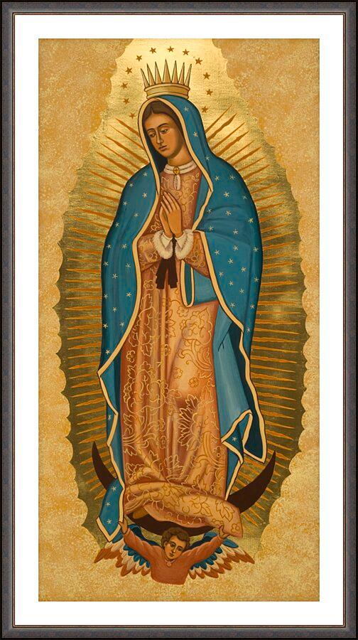 Wall Frame Espresso, Matted - Our Lady of Guadalupe by Joan Cole - Trinity Stores