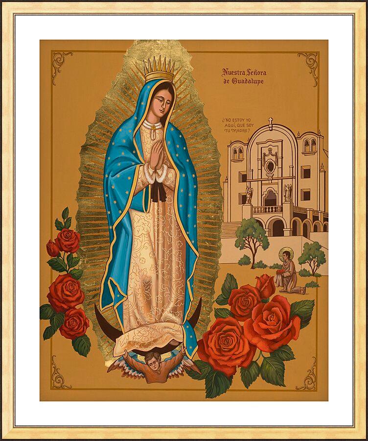 Wall Frame Gold, Matted - Our Lady of Guadalupe by J. Cole