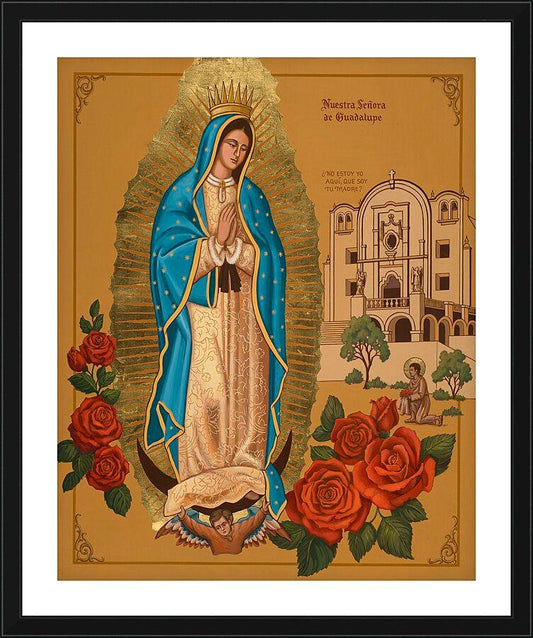 Wall Frame Black, Matted - Our Lady of Guadalupe by J. Cole