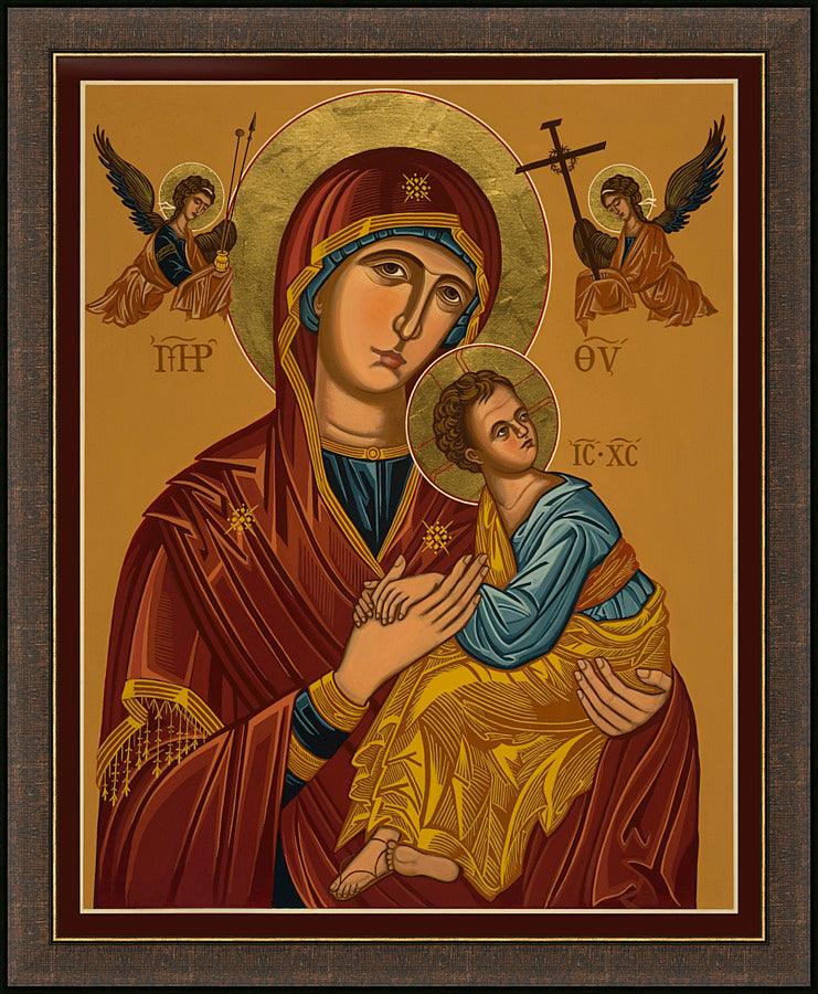 Wall Frame Espresso - Our Lady of Perpetual Help - Virgin of Passion by Joan Cole - Trinity Stores