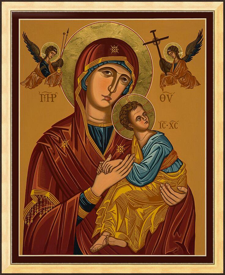 Wall Frame Gold - Our Lady of Perpetual Help - Virgin of Passion by Joan Cole - Trinity Stores