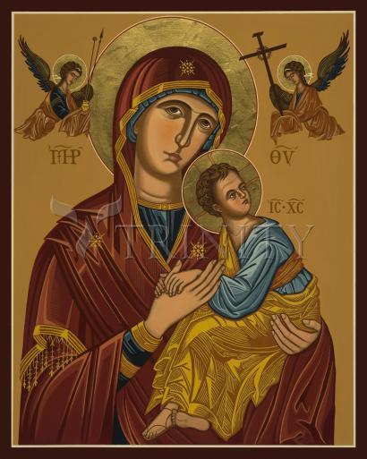 Wall Frame Gold, Matted - Our Lady of Perpetual Help - Virgin of Passion by J. Cole