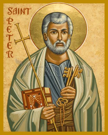 Wall Frame Gold, Matted - St. Peter by Joan Cole - Trinity Stores