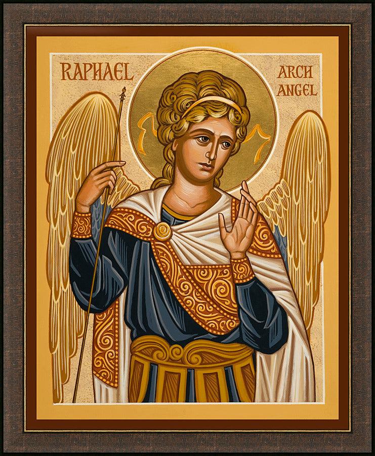 Wall Frame Espresso - St. Raphael Archangel by Joan Cole - Trinity Stores