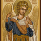 Wall Frame Black, Matted - St. Raphael Archangel by J. Cole