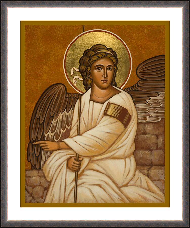 Wall Frame Espresso, Matted - Resurrection Angel by Joan Cole - Trinity Stores