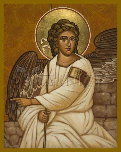 Wall Frame Espresso, Matted - Resurrection Angel by Joan Cole - Trinity Stores