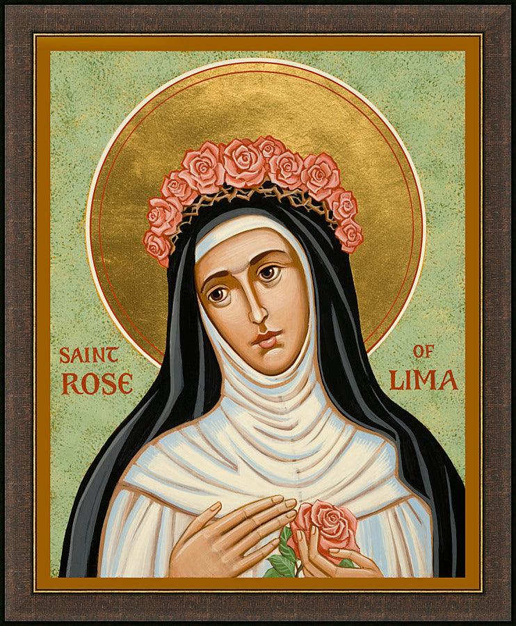 Wall Frame Espresso - St. Rose of Lima by Joan Cole - Trinity Stores