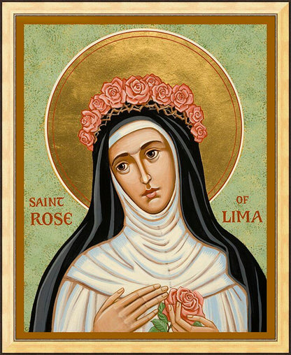 Wall Frame Gold - St. Rose of Lima by J. Cole