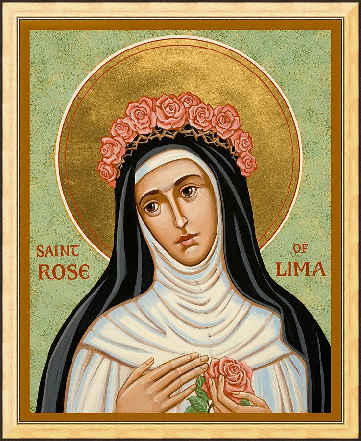 Wall Frame Gold - St. Rose of Lima by Joan Cole - Trinity Stores