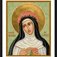 Wall Frame Black, Matted - St. Rose of Lima by J. Cole