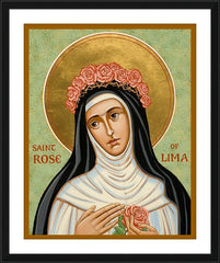 Wall Frame Black - St. Rose of Lima by J. Cole