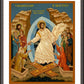 Wall Frame Espresso, Matted - Resurrection - Descent into Hades by Joan Cole - Trinity Stores