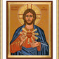Wall Frame Gold, Matted - Sacred Heart by J. Cole