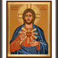 Wall Frame Espresso, Matted - Sacred Heart by J. Cole