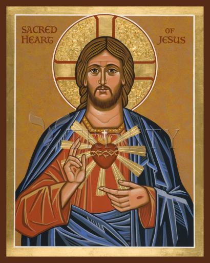 Wall Frame Gold, Matted - Sacred Heart by J. Cole