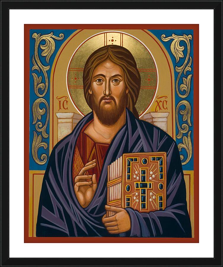 Wall Frame Black, Matted - Sinai Christ by Joan Cole - Trinity Stores