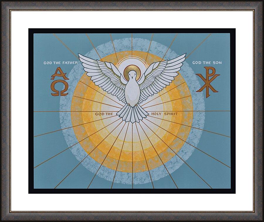 Wall Frame Espresso, Matted - Holy Spirit by Joan Cole - Trinity Stores