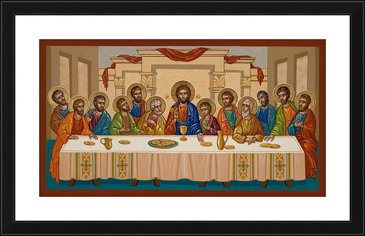 Wall Frame Black, Matted - Last Supper by J. Cole