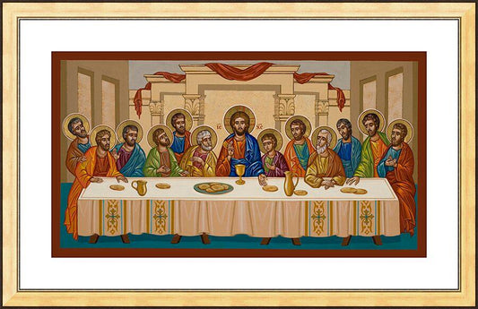 Wall Frame Gold, Matted - Last Supper by J. Cole