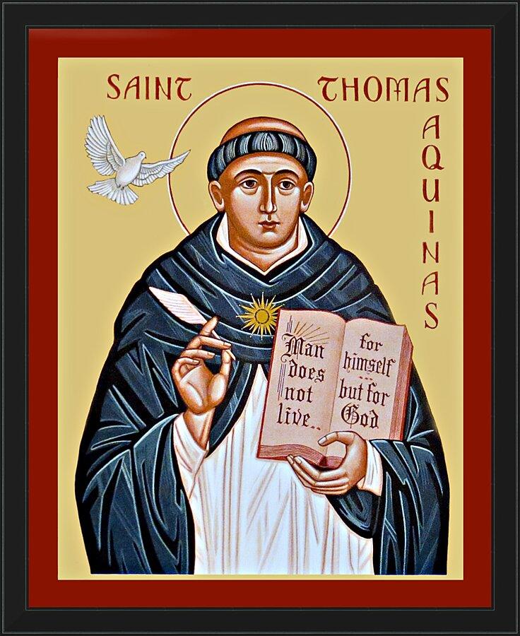 Wall Frame Black - St. Thomas Aquinas by Joan Cole - Trinity Stores