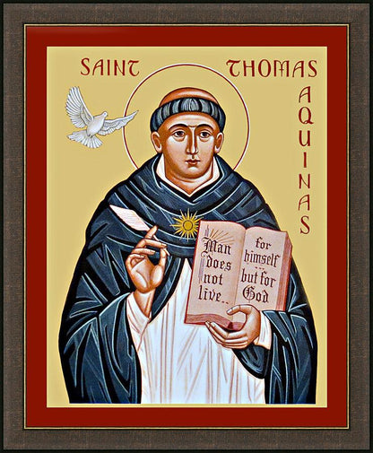 Wall Frame Espresso - St. Thomas Aquinas by Joan Cole - Trinity Stores