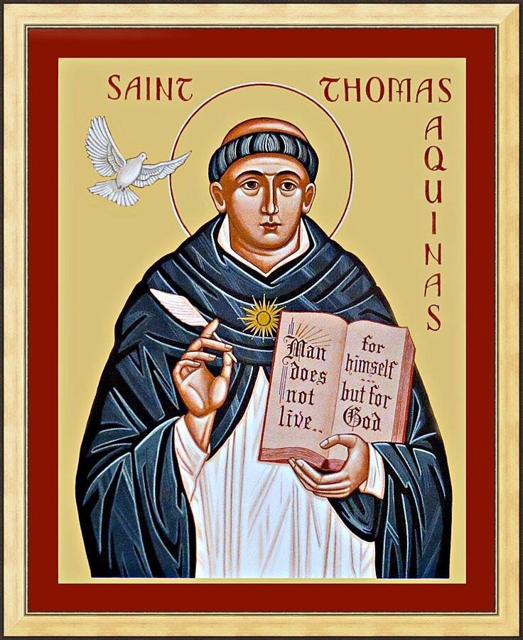 Wall Frame Gold - St. Thomas Aquinas by Joan Cole - Trinity Stores