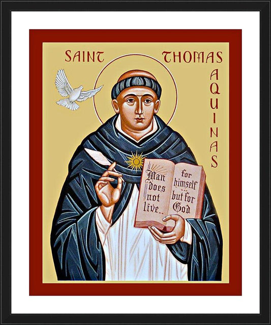 Wall Frame Black, Matted - St. Thomas Aquinas by J. Cole