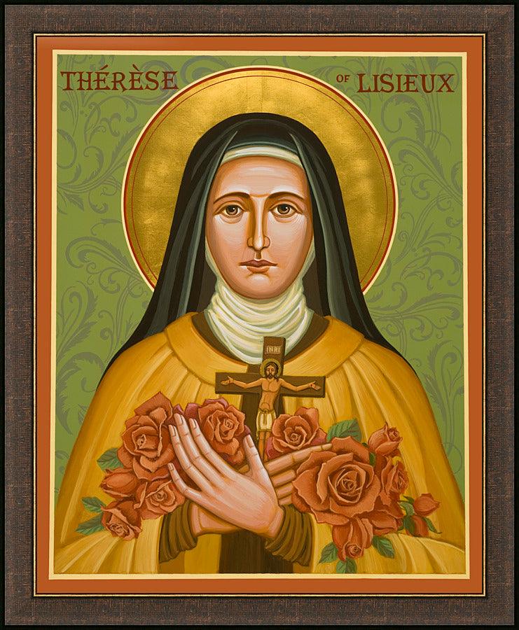 Wall Frame Espresso - St. Thérèse of Lisieux by Joan Cole - Trinity Stores