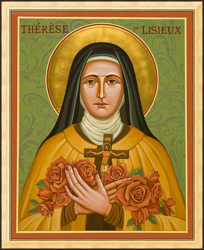 Wall Frame Gold - St. Thérèse of Lisieux by J. Cole