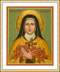 Wall Frame Gold - St. Thérèse of Lisieux by J. Cole