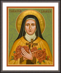 Wall Frame Espresso - St. Thérèse of Lisieux by J. Cole