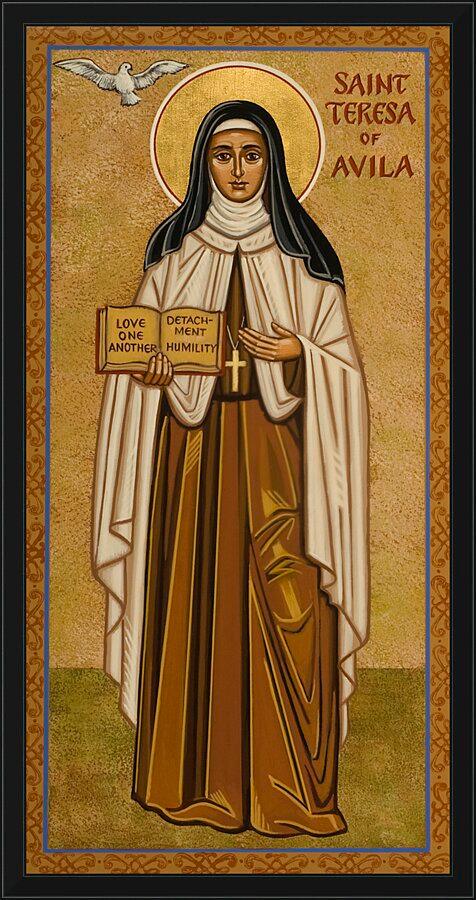 Wall Frame Black - St. Teresa of Avila by Joan Cole - Trinity Stores