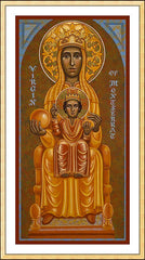 Wall Frame Gold - Virgin of Montserrat - Black Madonna by J. Cole