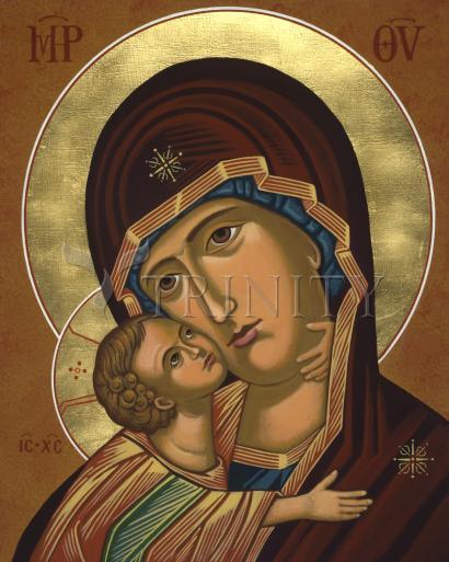 Wall Frame Espresso, Matted - Virgin of Vladimir by J. Cole