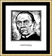 Wall Frame Gold - St. Adolf Kolping by J. Lonneman