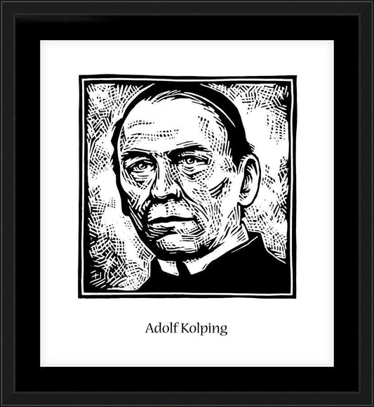 Wall Frame Black, Matted - St. Adolf Kolping by J. Lonneman
