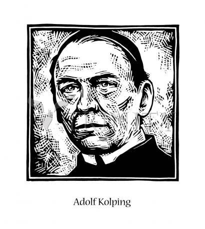 Wall Frame Black, Matted - St. Adolf Kolping by Julie Lonneman - Trinity Stores