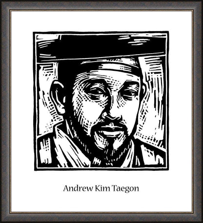 Wall Frame Espresso - St. Andrew Kim Taegon by J. Lonneman