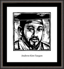 Wall Frame Espresso - St. Andrew Kim Taegon by J. Lonneman