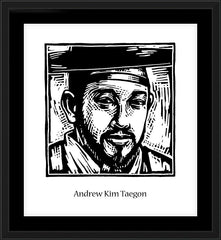 Wall Frame Black - St. Andrew Kim Taegon by J. Lonneman