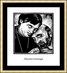 Wall Frame Gold - St. Aloysius Gonzaga by J. Lonneman