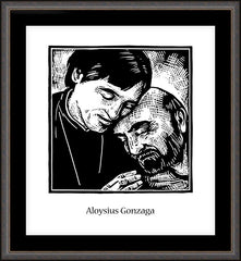 Wall Frame Espresso - St. Aloysius Gonzaga by J. Lonneman
