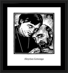 Wall Frame Black - St. Aloysius Gonzaga by J. Lonneman