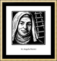 Wall Frame Gold - St. Angela Merici by J. Lonneman
